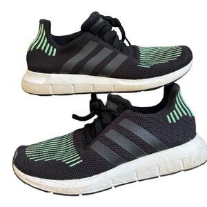 adidas Black and Green Athletic Shoes